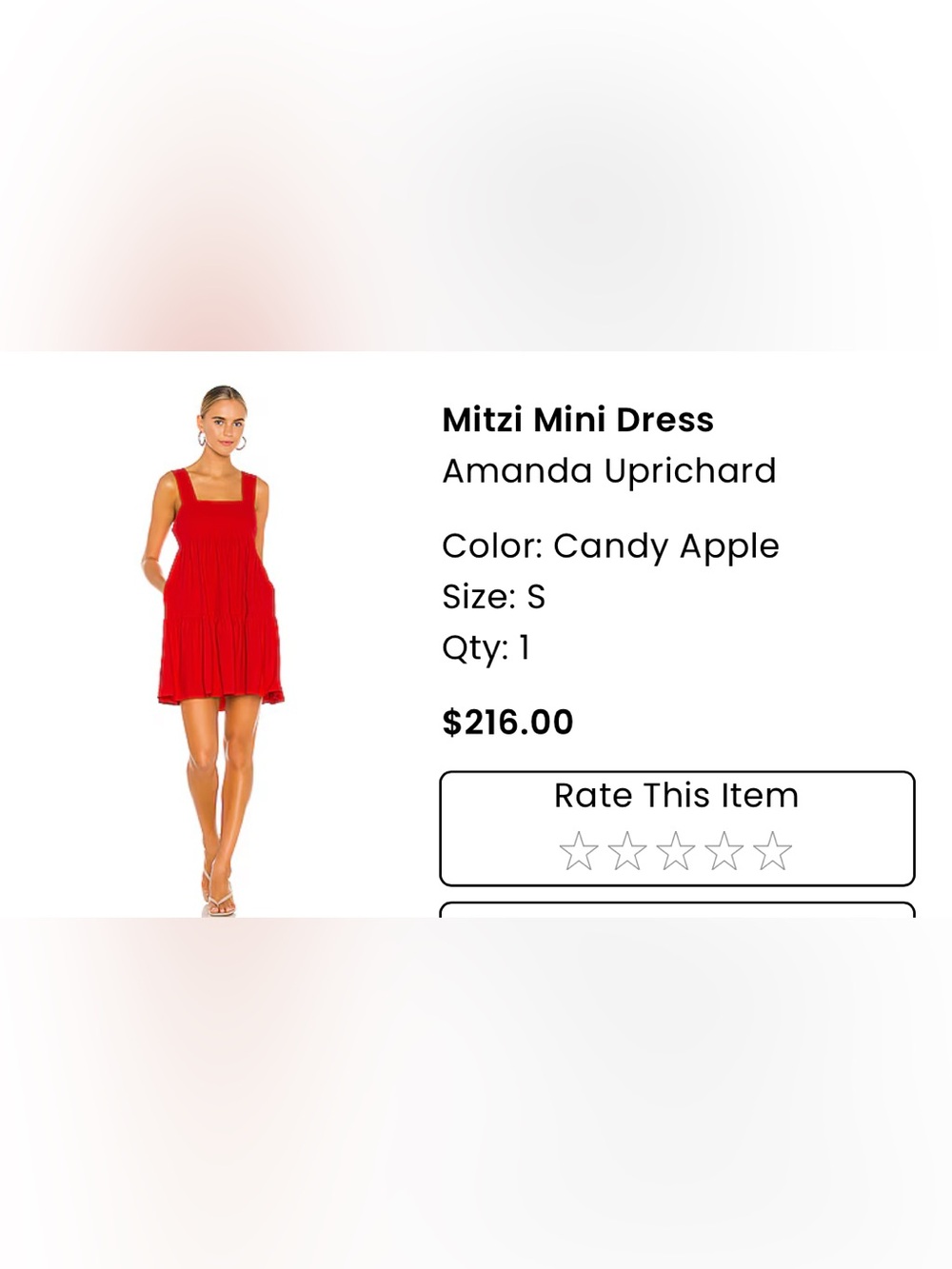 Amanda Uprichard Mitzi Mini Dress - Red - Size Small
